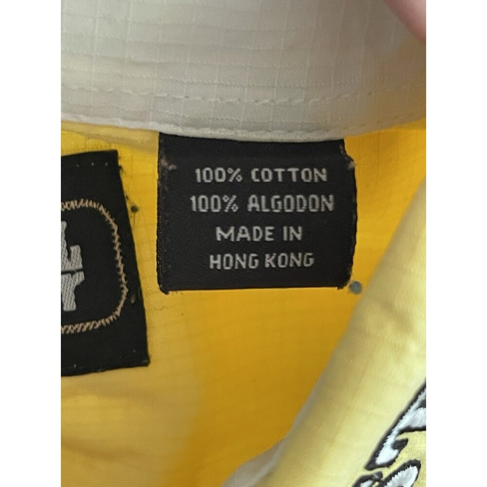 Resistol Rodeo Gear Western Shirt Embroidered Yellow LS Hong Kong Mens Large - Picture 14 of 15